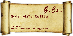 Gyöpös Csilla névjegykártya