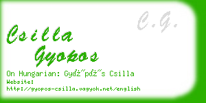 csilla gyopos business card